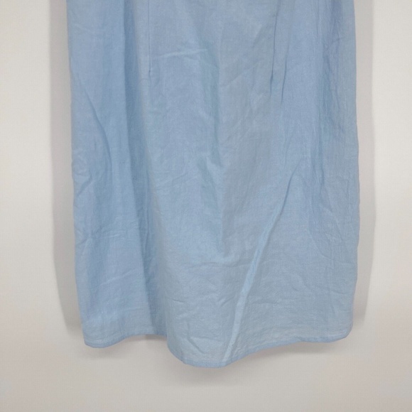 Nasty Gal Dress Chambray Lace Up Mini Short Sleeve - Picture 6 of 11